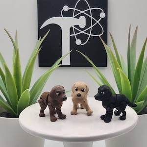 Labrador Retriever Dog Fidget | 3D Printed | Articulated Flexi Wiggle | ADHD Sensory Aid | Lab Fidget Toy | Keychain Option | Dog Lover Gift