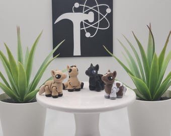 Horse | 3D Printed | Articulated Flexi Wiggle | ADHD Sensory Aid | Fidget Toy | Keychain Option | Cute Mini Animal
