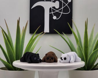 Bear | 3D Printed | Articulated Flexi Wiggle | ADHD Sensory Aid | Fidget Toy | Keychain Option | Cute Mini Animal