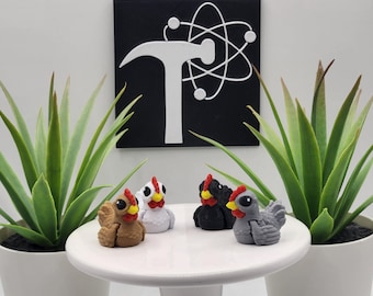 Chicken | 3D Printed | Articulated Flexi Wiggle | ADHD Sensory Aid | Fidget Toy | Keychain Option | Cute Mini Animal