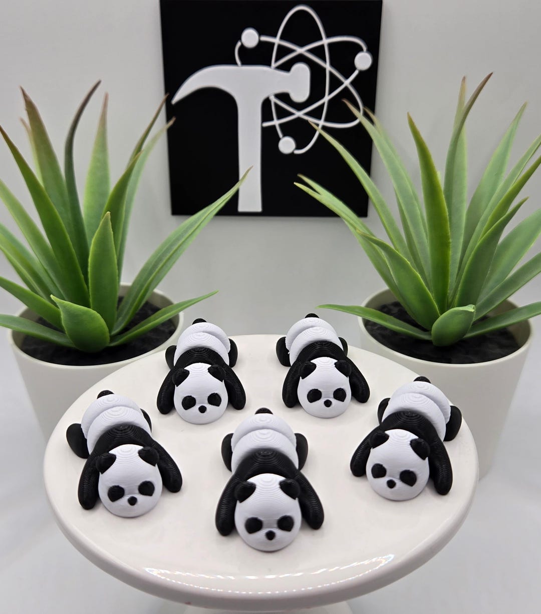 Panda | 3D Printed | Articulated Flexi Wiggle | ADHD Sensory Aid ...