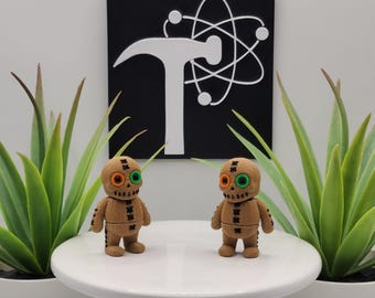 Voodoo Doll | 3D Printed | Articulated Flexi Wiggle | ADHD Sensory Aid | Fidget Toy | Keychain Option | Cute Mini Character