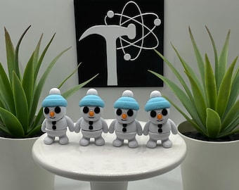 Snowman | 3D Printed | Articulated Flexi Wiggle | ADHD Sensory Aid | Christmas Fidget Toy | Keychain Option | Cute Mini Character