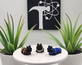 Caterpillar | 3D Printed | Articulated Flexi Wiggle | ADHD Sensory Aid | Fidget Toy | Keychain Option | Cute Mini Animal