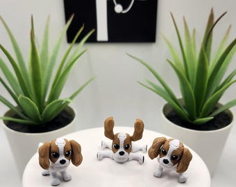 King Charles Spaniel Dog | 3D Printed | Articulated Flexi Wiggle | ADHD Sensory Aid | Fidget Toy | Keychain Option | Dog Lover Gift