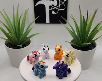 Set de cuentos de My Little Pony / Twilight Sparkle impresa en 3D / Flexi Wiggle articulado / Ayuda sensorial para TDAH / Juguete antiestrés / Rainbow Dash