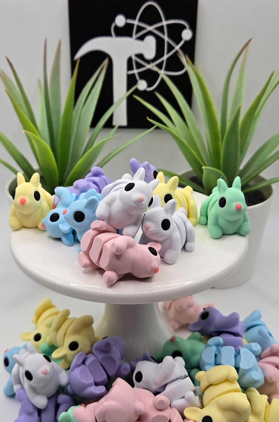 Bunny Rabbit | 3D Printed | Articulated Flexi Wiggle | ADHD Sensory Aid ...