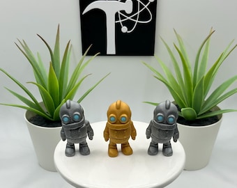 Robot | 3D Printed | Articulated Flexi Wiggle | ADHD Sensory Aid | Fidget Toy | Keychain Option | Cute Mini Character