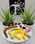 Snake | 3D Printed | Articulated Flexi Wiggle | ADHD Sensory Aid | Fidget Toy | Keychain Option | Cute Mini Animal