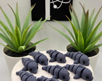 Dolphin | 3D Printed | Articulated Flexi Wiggle | ADHD Sensory Aid | Fidget Toy | Keychain Option | Cute Mini Animal