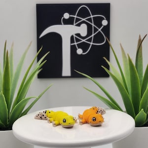 Leopard Gecko | 3D Printed | Articulated Flexi Wiggle | ADHD Sensory Aid | Fidget Toy | Keychain Option | Cute Mini Animal