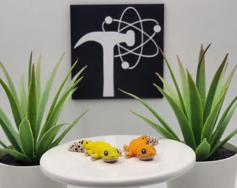 Leopard Gecko | 3D Printed | Articulated Flexi Wiggle | ADHD Sensory Aid | Fidget Toy | Keychain Option | Cute Mini Animal