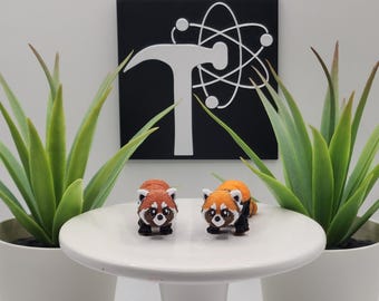 Red Panda | 3D Printed | Articulated Flexi Wiggle | ADHD Sensory Aid | Fidget Toy | Keychain Option | Cute Mini Animal