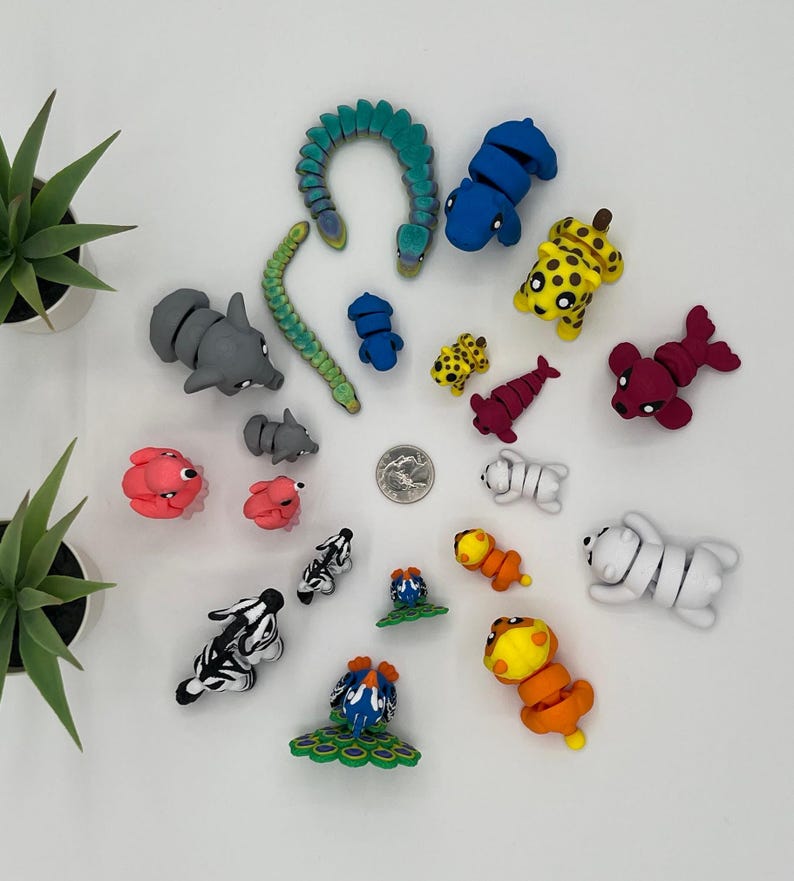 Polar Bear Storytime Set | 3D Printed | Articulated Flexi Wiggle | ADHD Sensory Aid | Fidget Toy | Baby Animals bild 8