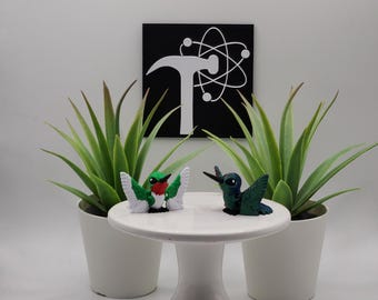 Hummingbird | Bird 3D Printed | Articulated Flexi Wiggle | ADHD Sensory Aid | Fidget Toy | Keychain Option | Cute Mini Animal