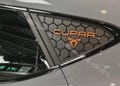 2x custom-made decorative rear window stickers for Formentor product logo