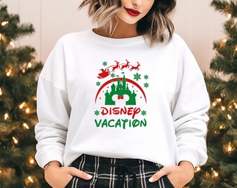 Disney Vacation Christmas Sweatshirt, Family Tour Vacation Sweatshirt, Christmas Gift, Merry Christmas Sweatshirt, Cute Winter Crewneck
