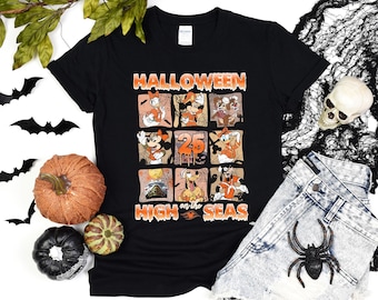 Disney Cruise Family Shirt, Matching Halloween Vacation Tee, Spooky High Seas 2025 T-Shirt, Retro Character Group Top, DCL Trip Gift Tee