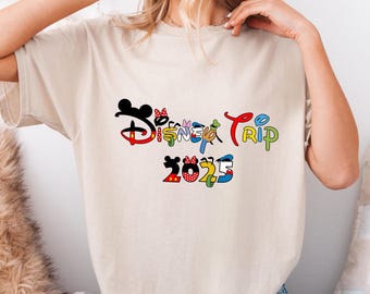 Disney Trip 2025 Shirt, Disneyland Family Vacation Matching Shirt, Disney Clothes, Disney Shirt for Kids, Mickey and Friends Shirt