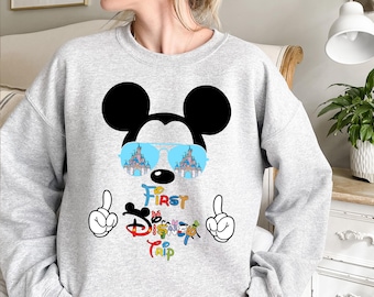 Baby First Disney Trip Sweatshirt, Cute Minnie Castle Hoodie for Kids & Toddlers, Magical Family Vacation Outfit, Matching Group Top