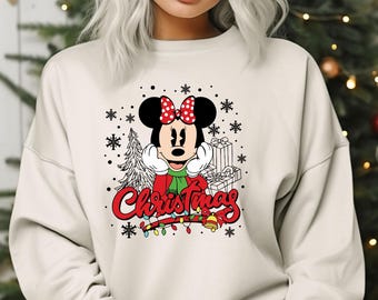 Sudadera navideña de Mickey y Minnie, suéter navideño de Disney, regalo para fiesta de Navidad, Mickey's Very Merry Christmas, regalo para ella