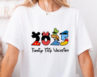Disney Family Trip Vacation 2025 Shirt, Disneyland Tour Matching Shirt, Disney Clothes, Disney Shirt for Kids, Mickey and Friends Shirt