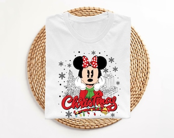 Christmas Mickey and Minnie Shirt, Disney Christmas Tshirt. Christmas Party Gift, Mickey’s Very Merry Christmas Tee, Gift for her