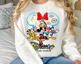 Micky und Freunde Hoodie, Disney Familien Urlaub Shirt 2025, Gruppe passende Sweatshirt, Disneyland Familien Reise Outfit für alle Altersgruppen