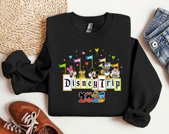 Mickey, Minnie und Freunde Disney Reise 2025 Hoodie, Familienurlaub Gruppe Sweatshirt, Disney Parks Feier