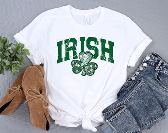 Lucky Clover T-Shirt, Irish Shirt, St Patrick's Day Gift Tee, Shamrock Festival Shirt, Four Leaf Clover Shirt, Gift for her, St Patty's Tee