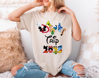 Disney Trip 2025 Shirt, Mickey and Friends Shirt, Disneyland Family Vacation Matching Shirt, Disney Clothes, Disney Shirt for Kids