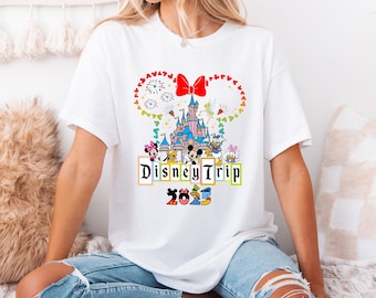 Disney Family Trip 2025 Shirts, Magical Castle Shirt, Disney Ear Shirt, Mickey Silhouette Shirt, Disneyland Shirts, Disney Vacation T-shirt