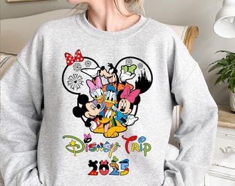 Sudadera Disney Vacation 2025, sudadera Disney Family Trip, camiseta Mickey Mouse, sudadera Minnie Mouse, sudadera Disney Adventure