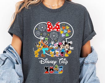Camiseta familiar de Disney, camiseta con orejas de Disney, camiseta con silueta de Mickey de Disney, camisetas de Disneyland, camiseta de viaje a Disney 2025, camiseta de Mickey y sus amigos