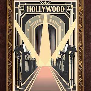 Art Deco Hollywood Poster: 1930s Golden Age Glamour (Digital Download