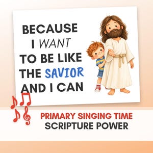 Scripture Power  |  LDS Primary Song Flip Chart  |  Singing Time Visual Aid  |  Printable PDF Flipbook  |  Instant Download