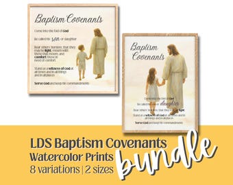Impressions aquarelles des Alliances du Baptême de l'Église de Dieu : Le Christ avec un enfant (téléchargement PDF)