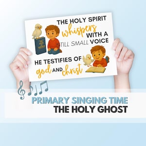 Ayudas visuales para la canción de la Primaria SUD del Espíritu Santo / Rotafolio del Tiempo de Canto / Descarga instantánea para líderes musicales y coristas