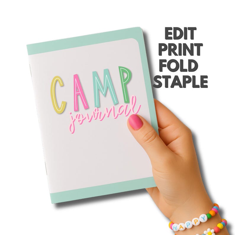 Fold & Staple Book Template | Editable Canva Booklet | 8.5x11 Landscape ...