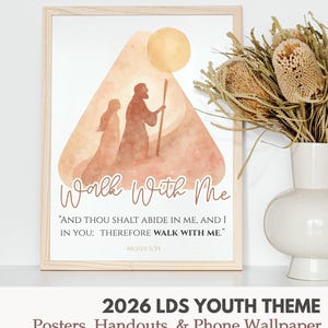 LDS-posterset jeugdthema 2026 |  Loop met mij mee, Mozes 6:34 (digitale download)