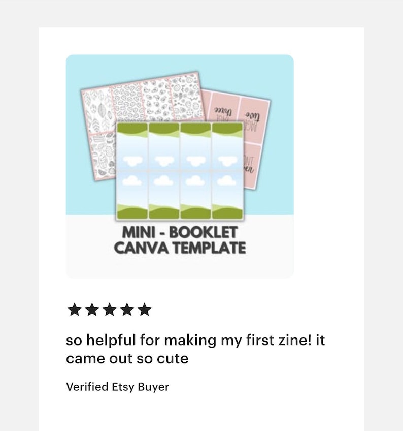 Mini Booklet Canva Template: DIY Foldable Zine (digital Download) - Etsy