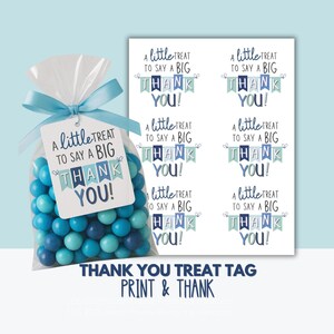 Thank You Treat Tags | Printable Gift Favor Labels (Digital Download)