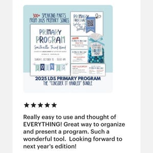 2025 LDS Primary Program Bundle: Editable Script, Invites, Posters ...