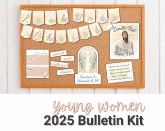 2025 Young Women Bulletin Board Bundle | Look Unto Christ
