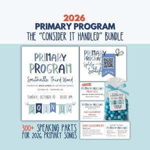 2026 LDS Primär-Programm-Bundle: Bearbeitbares Skript, Einladungen, Poster (Instant Download)