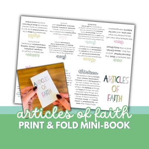 LDS Articles of Faith Mini-Booklet: Printable Primary Handout (Digital Access, PDF)