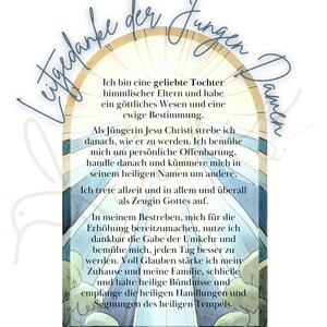 2025 LDS-Jugendthema "Blickt auf Christus" Druckvorlage | Junge Damen | Poster (3 Größen) & Kartenhandouts | Aquarell-PDF-Download image 6