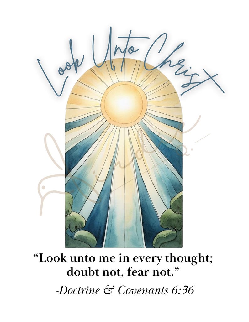 2025 LDS Youth Theme look Unto Christ Printable Young Men Posters 3