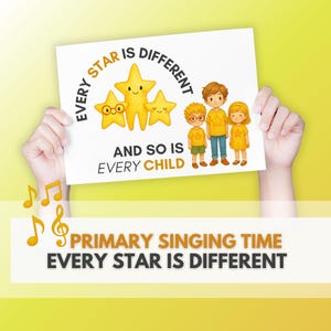 Every Star is Different | LDS Primary Song Visuals | Singing Time Aids | Primary Program Flipchart | Digital Download for Primary Choristers