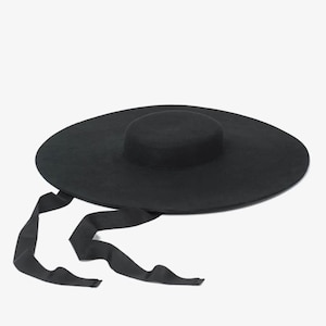 Handmade wide brim (15CM) wool hat